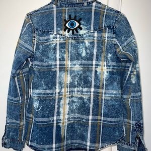 Custom distressed flannel